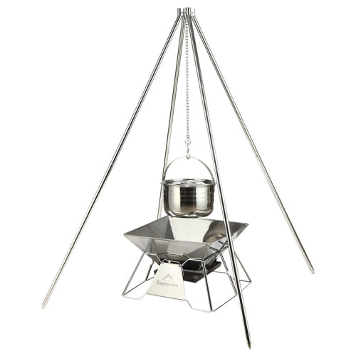 CAMPINGMOON MT-130 Portable Campfire Quadpod BBQ Hanging