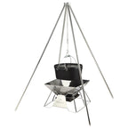 CAMPINGMOON MT-130 Portable Campfire Quadpod BBQ Hanging