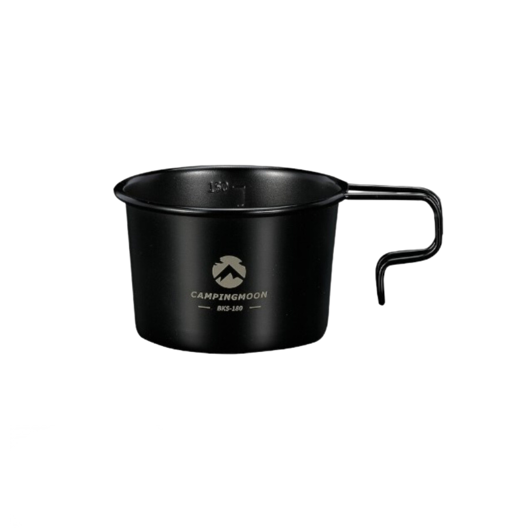 CAMPINGMOON BKS-180 160ml Stainless Steel Black Sierra Cup