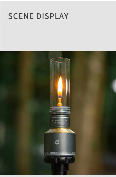 CAMPINGMOON T-1D15 Atmosphere Gas Wickless Candle Light Set