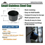 CAMPINGMOON BKS-180 160ml Stainless Steel Black Sierra Cup