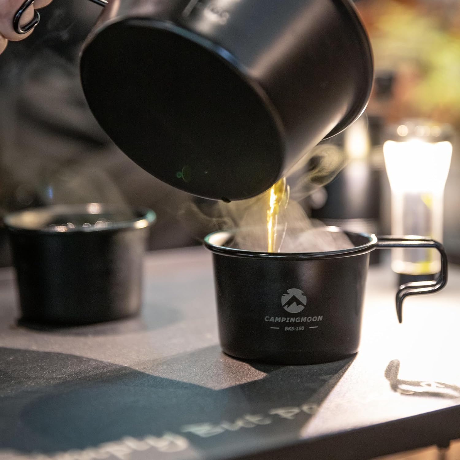 CAMPINGMOON BKS-180 160ml Stainless Steel Black Sierra Cup