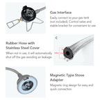 CAMPINGMOON Z37 Gas Stove Adapter Hose Converter Connector Extend Hose