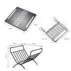 CAMPINGMOON T-285A Firewood Rack Stand Steel Table Rack
