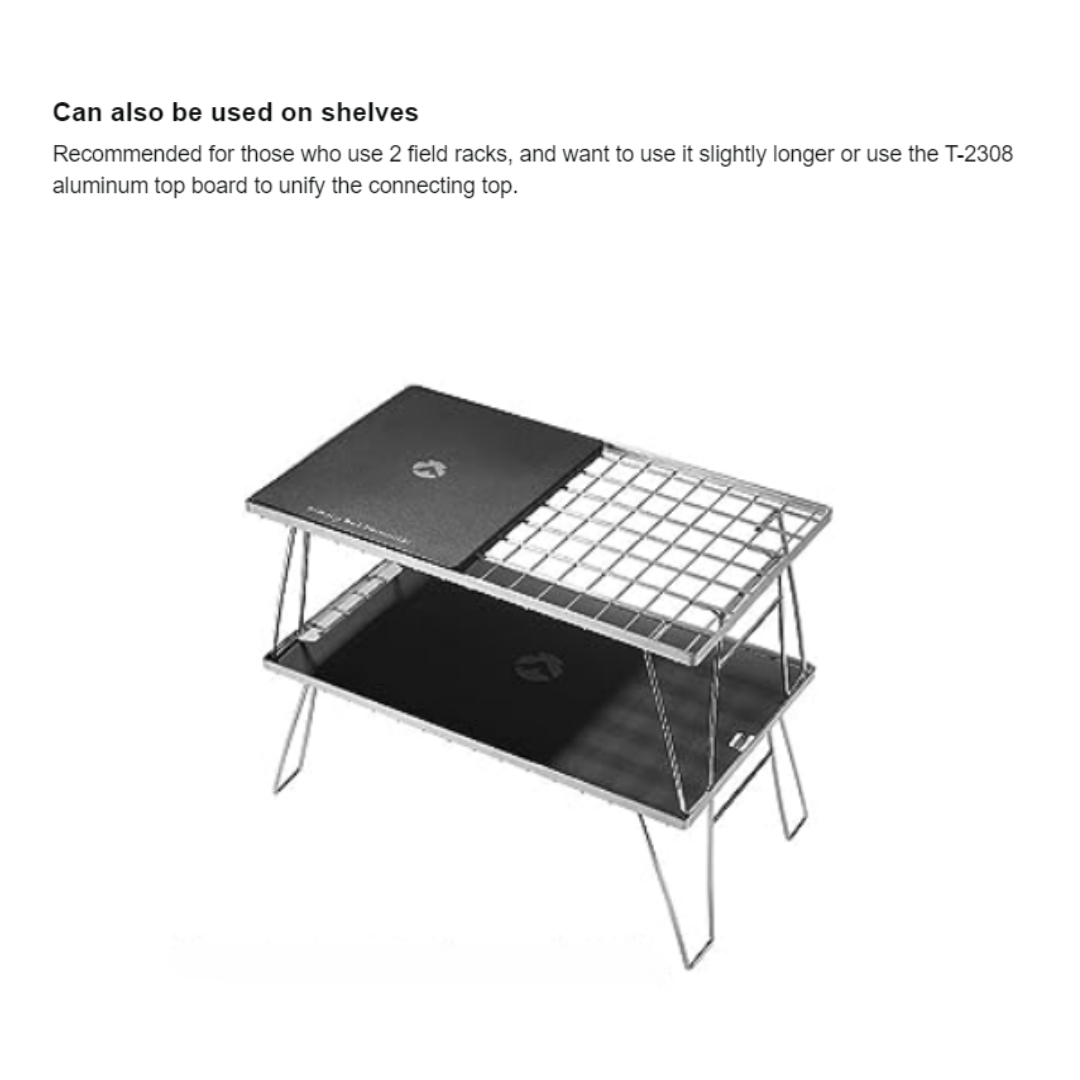 CAMPINGMOON T-2309C Half Top Plate Leaf Pattern Connecting Field Rack
