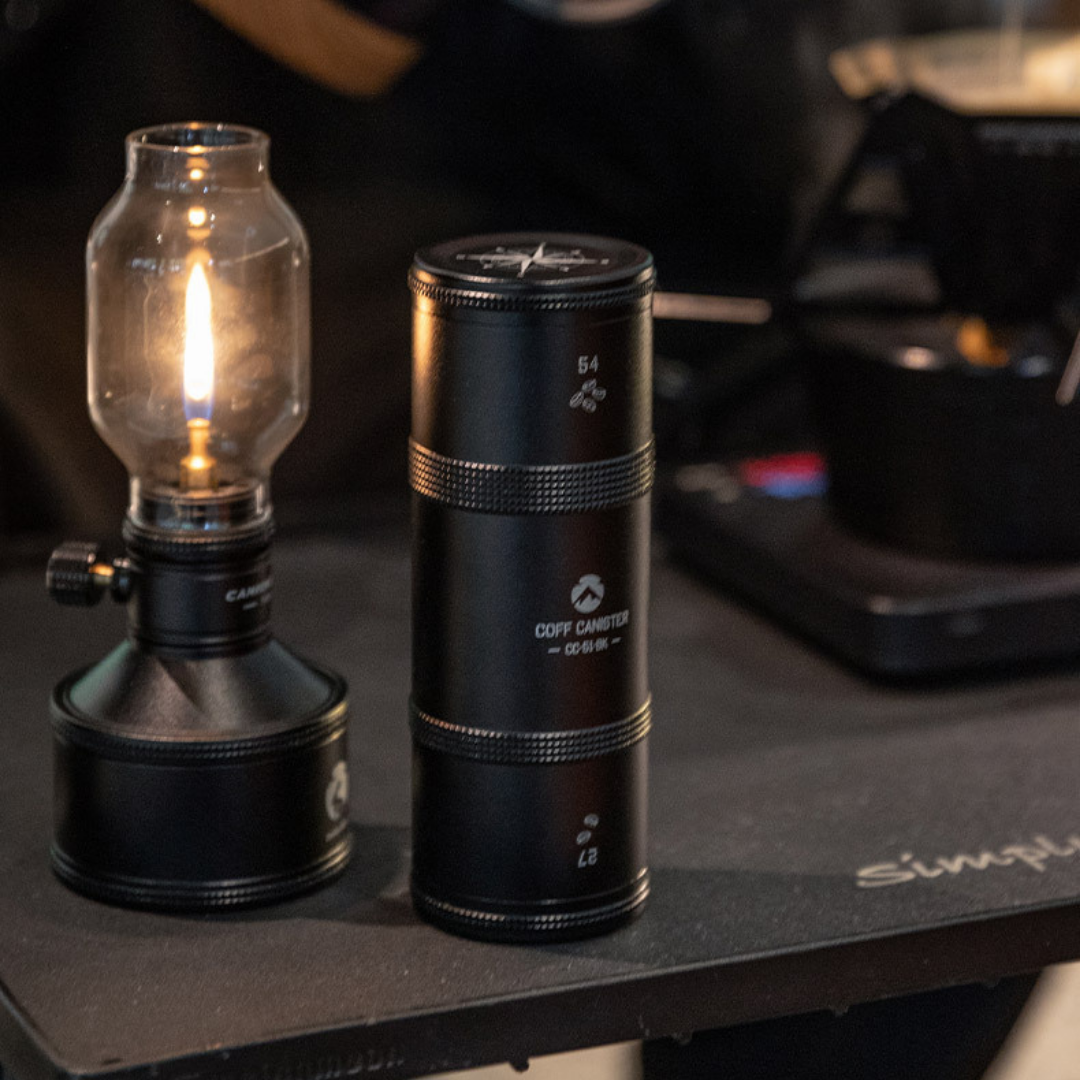 CAMPINGMOON CC-50-BK Small Coffee Canister 2-Stage CNC Cutting
