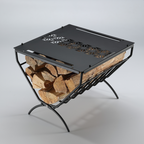 CAMPINGMOON T-285A Firewood Rack Stand Steel Table Rack