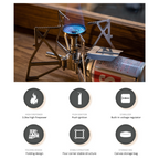 CAMPINGMOON XD-3F Mini Folding Butterfly Stove Ultralight Portable Burner