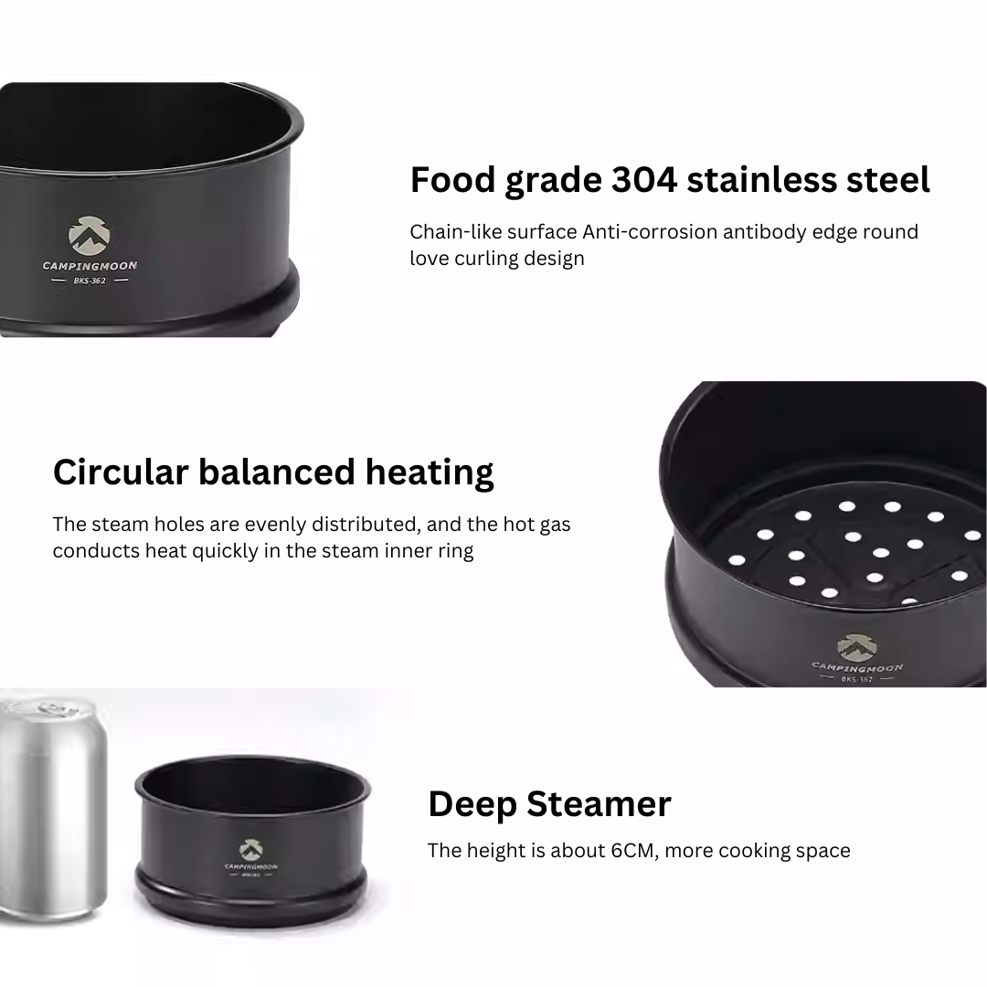 CAMPINGMOON BKS-362 Mini Steamer Cookware Tray