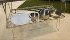 CAMPINGMOON T230A-TP Stainless Steel Field Rack with Bamboo Plate