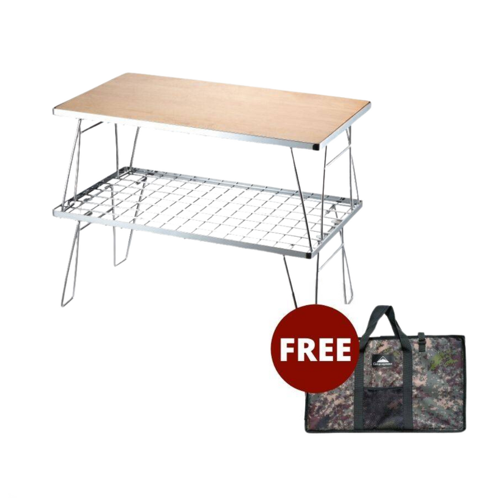 CAMPINGMOON T230A-2TP Stainless Steel Field Rack SET