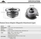CAMPINGMOON Z13M Gas Stove Adapter EN417 Lindal Valve Canister