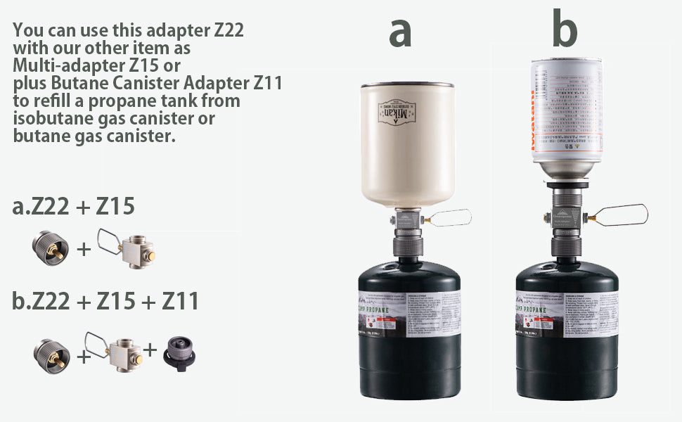 CAMPINGMOON Z22 Propane Canister Adapter