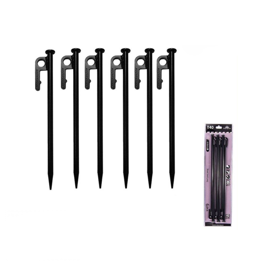 CAMPINGMOON T40-6 Tent Peg Carbon Steel Peg 40cm 6pcs Set