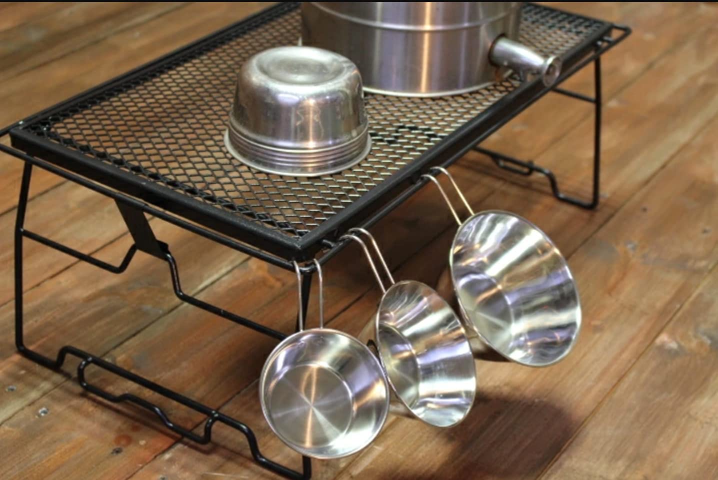 CAMPINGMOON T238 High-Quality Stackable Steel Mesh Table