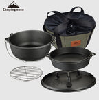CAMPINGMOON DO-28 Dutch Oven Cast Iron Pot