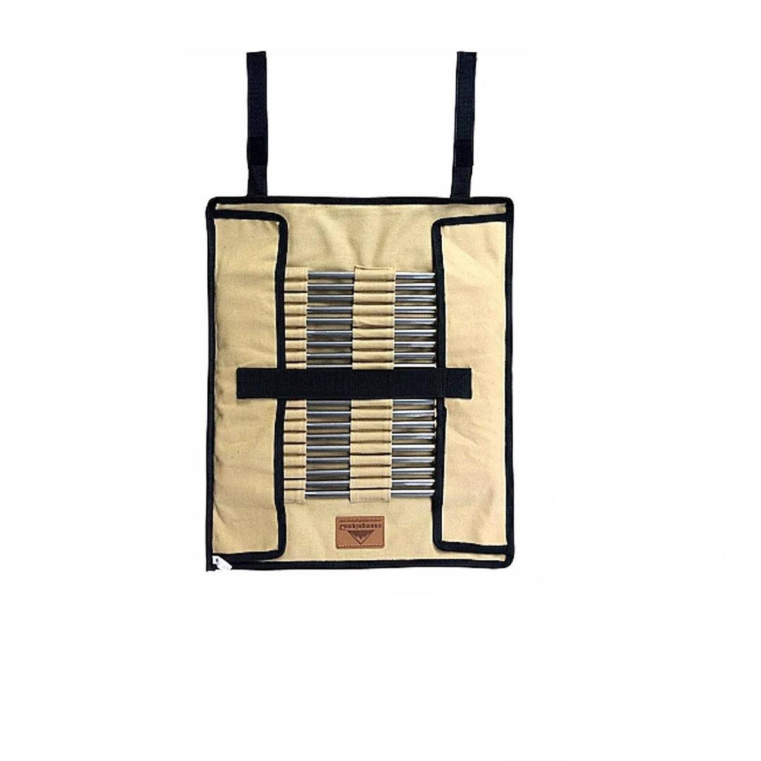 CAMPINGMOON B-126 Small Tent Peg Storage Canvas Carry Bag