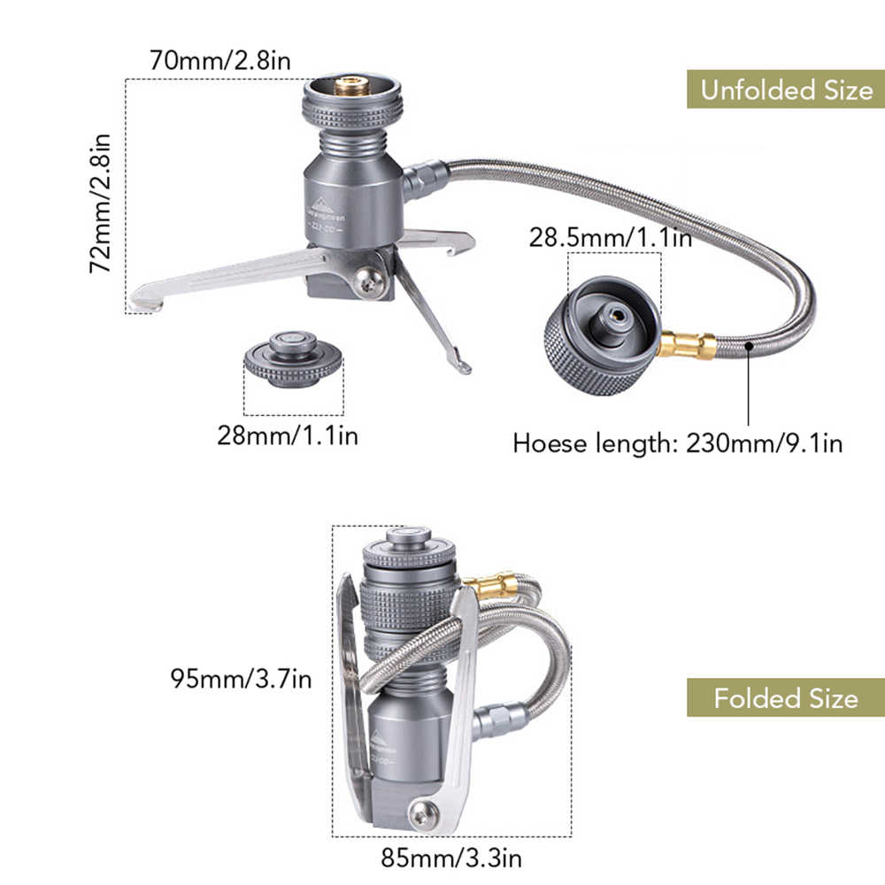 CAMPINGMOON Z23-OD Tripod Adapter Screwtype Connector with Hose