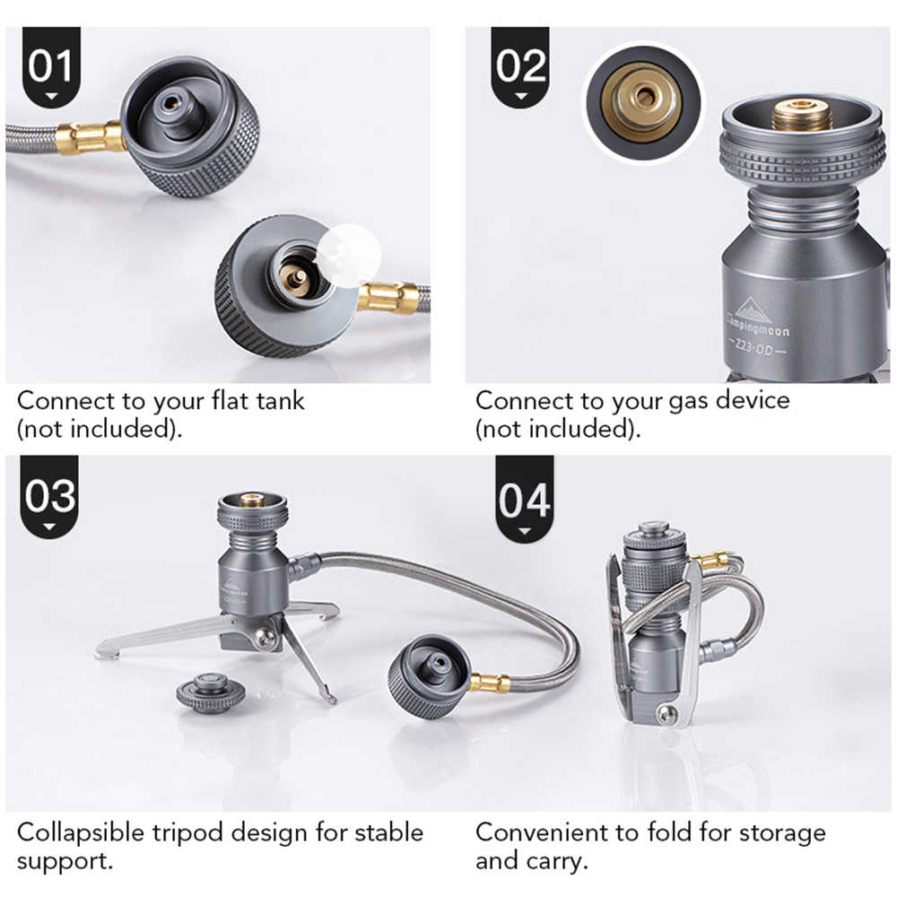 CAMPINGMOON Z23-OD Tripod Adapter Screwtype Connector with Hose
