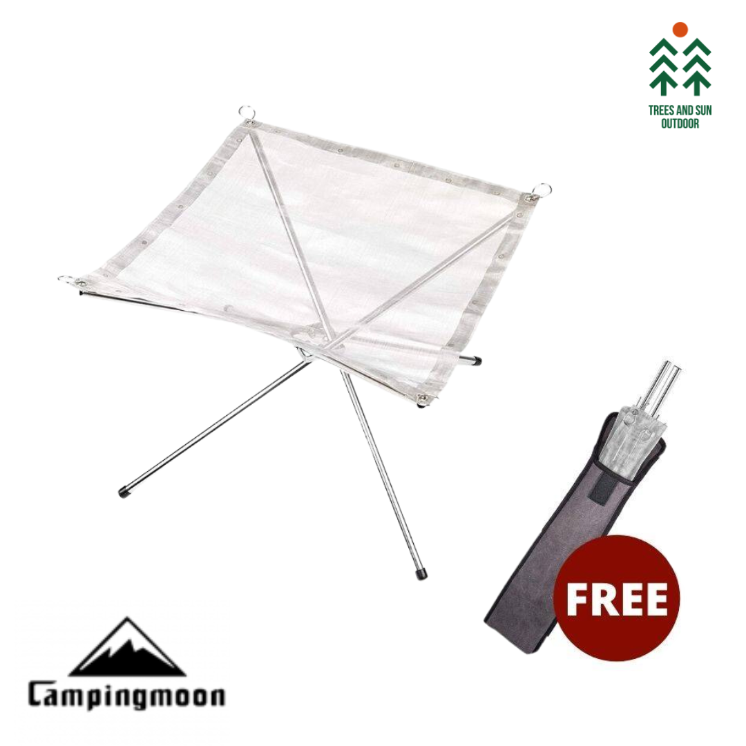 CAMPINGMOON MT-011 Large Fire Stand Mesh Bonfire Base Fire Mesh