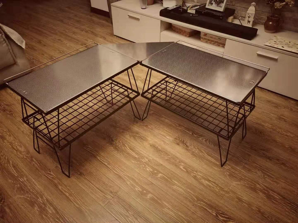 CAMPINGMOON T-2306 Stainless Steel Field Rack Corner Extension Embossed