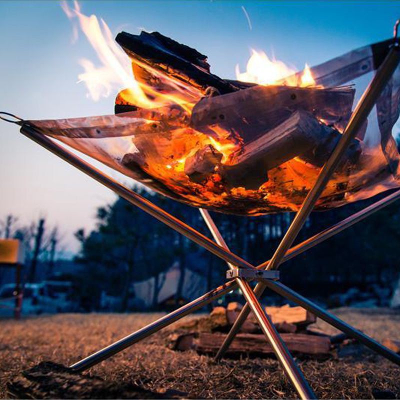 CAMPINGMOON MT-011 Large Fire Stand Mesh Bonfire Base Fire Mesh