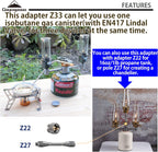 CAMPINGMOON Z33 Screw Type Adapter (1 turn 3) Output