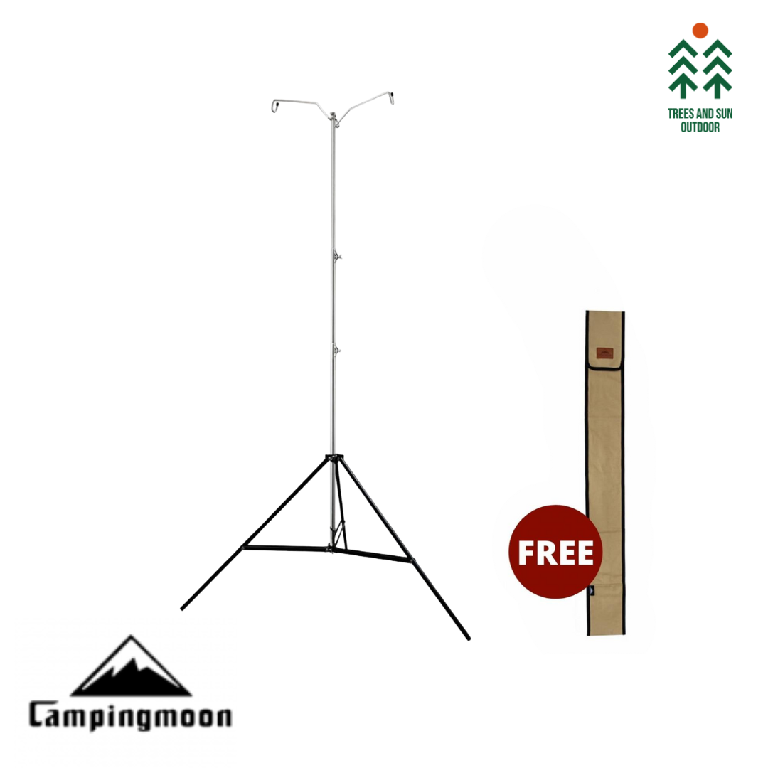CAMPINGMOON D-243 Stainless Long Lantern Stand With Tripod