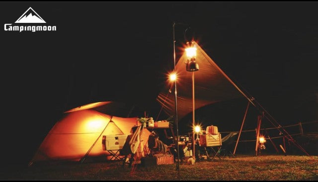 CAMPINGMOON D-243 Stainless Long Lantern Stand With Tripod