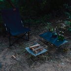 CAMPINGMOON SOLO 202 Small Mesh Fire Pit with Cooking Grate Bonfire
