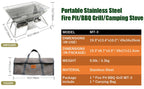 CAMPINGMOON MT-3 Portable Grill Barbecue Pit Stove BBQ Stove