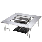 CAMPINGMOON T503 Folding Sit Around Table BBQ Bonfire
