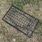 CAMPINGMOON T230-TP Field Rack Foldable Mesh Table with Bamboo Top Plate