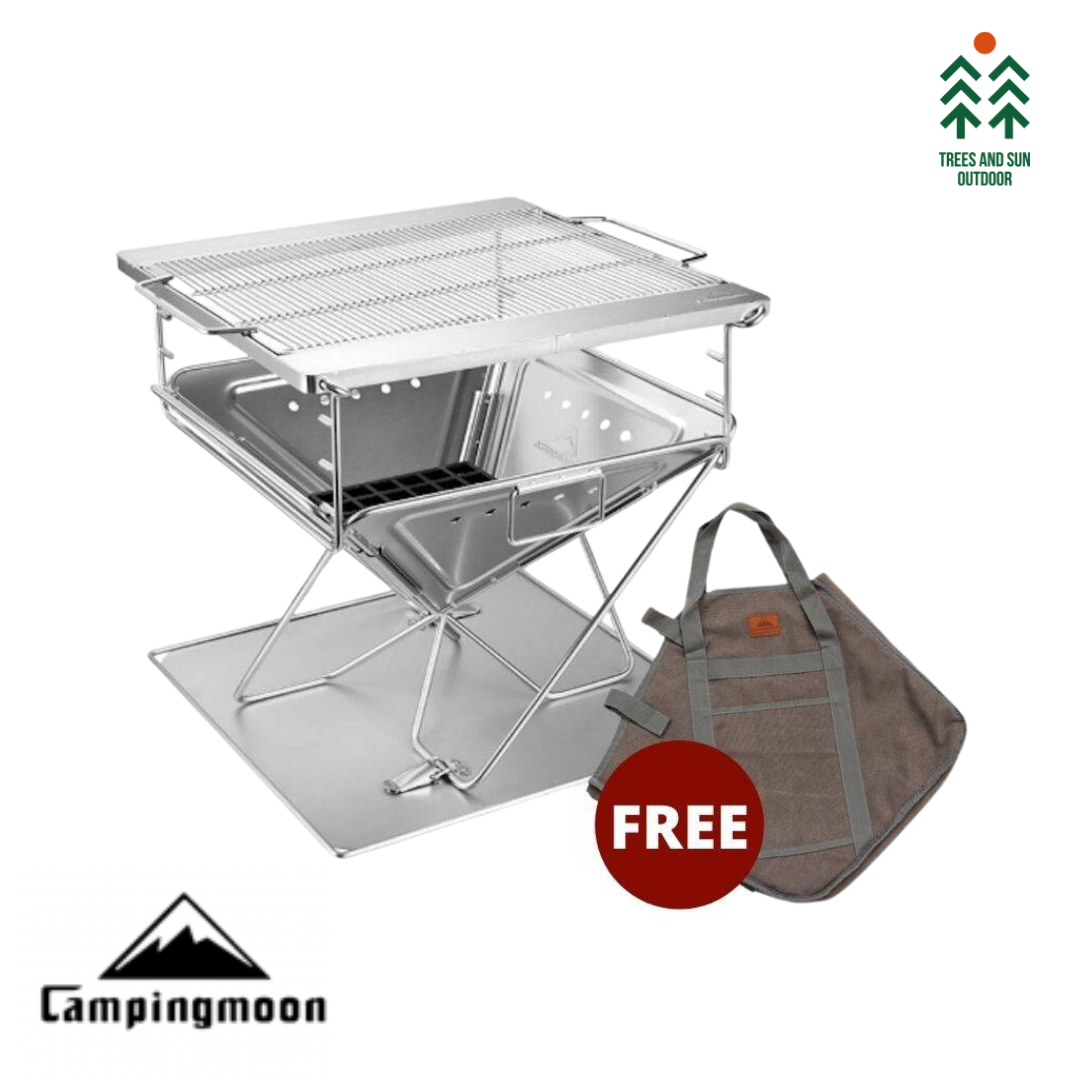 CAMPINGMOON MT-055 XL-PRO Extra Large BBQ Portable Stove Bonfire Stand