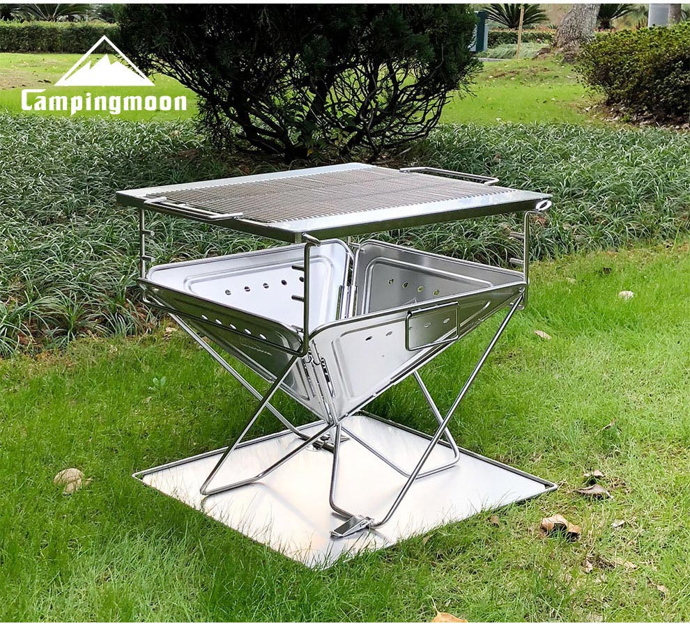 CAMPINGMOON MT-055 XL-PRO Extra Large BBQ Portable Stove Bonfire Stand