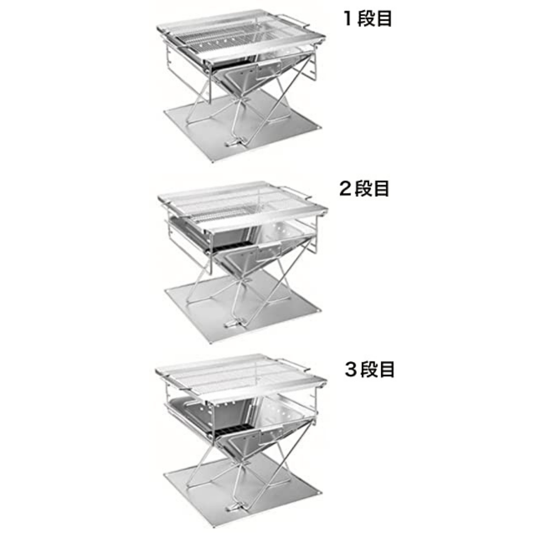 CAMPINGMOON MT-045 L-PRO Extra Large BBQ Portable Stove  Bonfire Stand