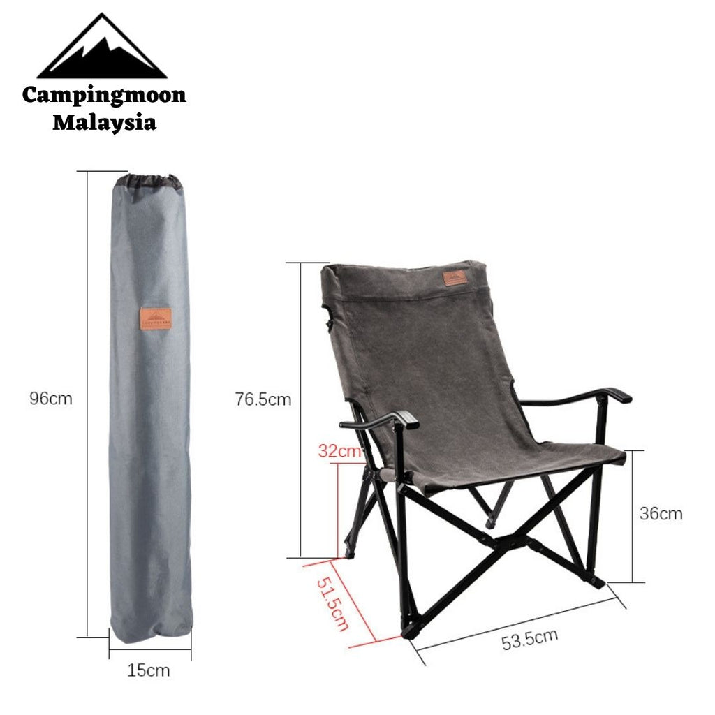 CAMPINGMOON F-1003C Small Foldable High Back Rest Armchair
