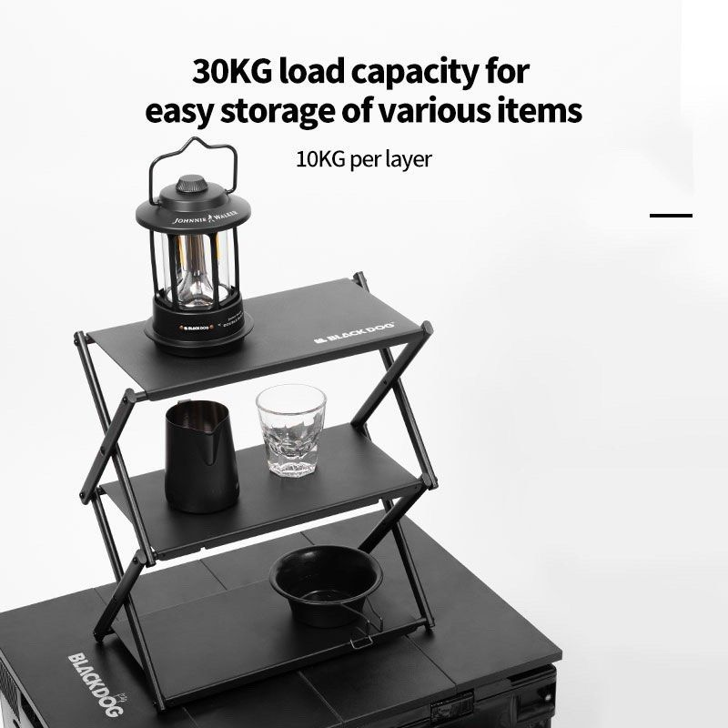 BLACKDOG 3 Tiers Desktop Folding Storage Rack