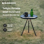 BLACKDOG Round Side Table With Lantern Slot