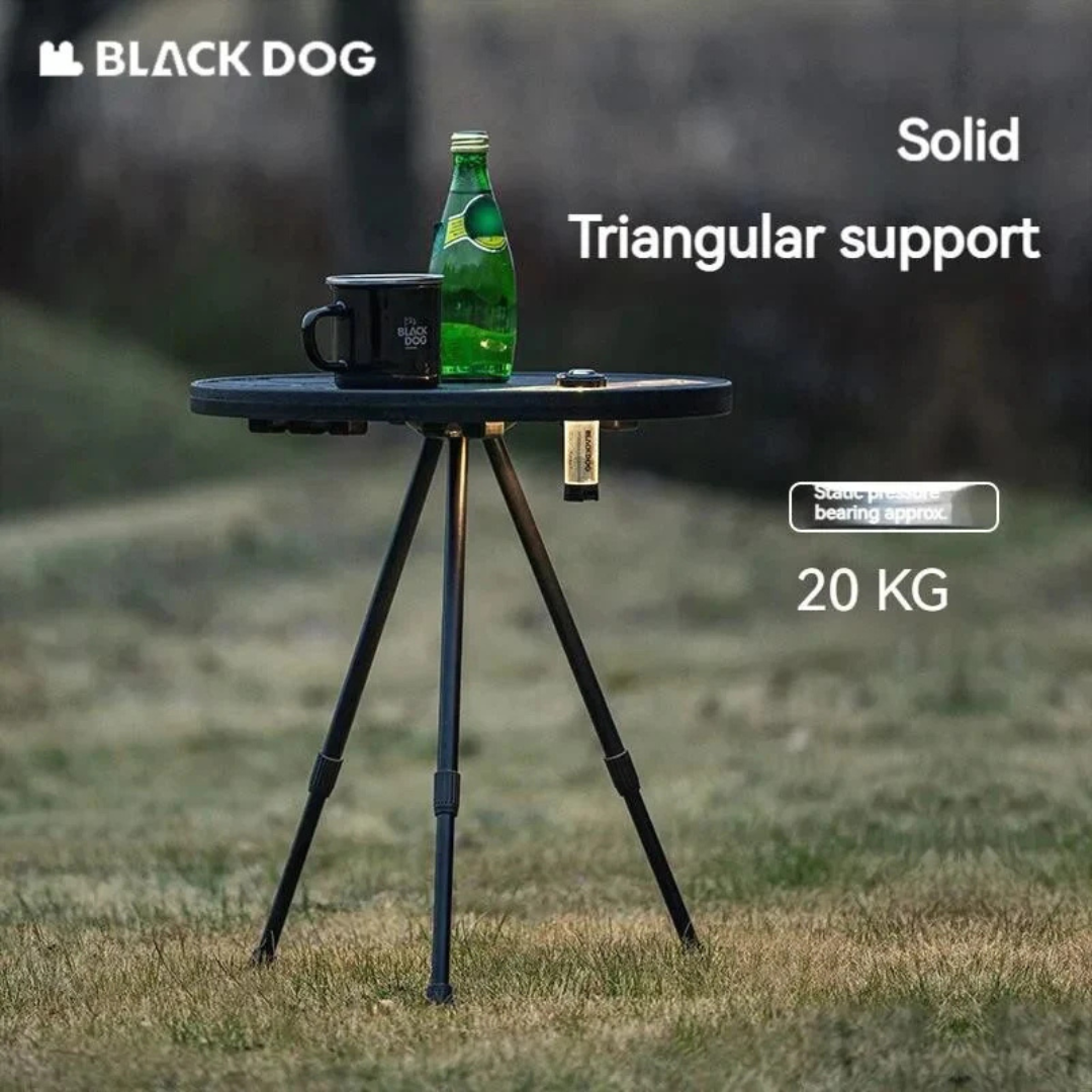 BLACKDOG Round Side Table With Lantern Slot