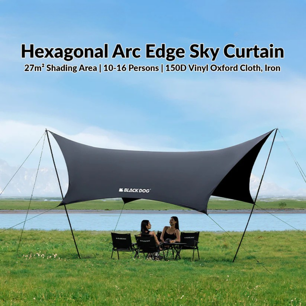 BLACKDOG Hexagonal Arc Edge Tarp 570X480CM