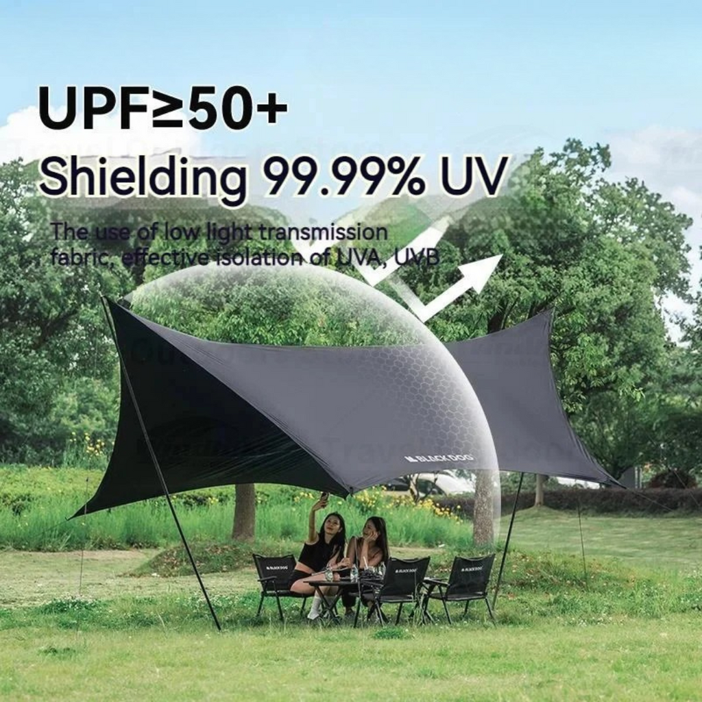 BLACKDOG Hexagonal Arc Edge Tarp 570X480CM