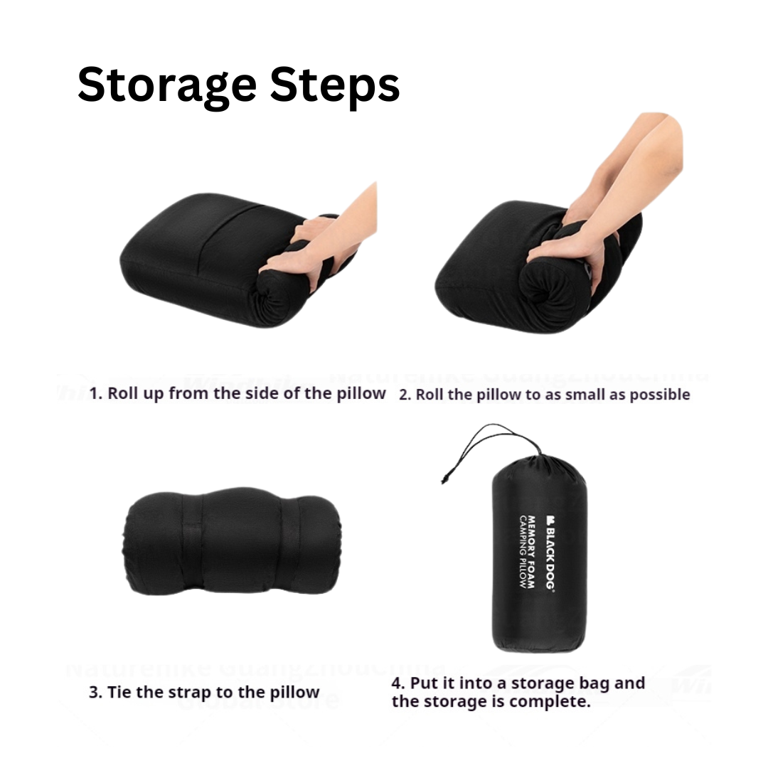 BLACKDOG Cloud-Memory Foam Pillow Self Inflating Pillow
