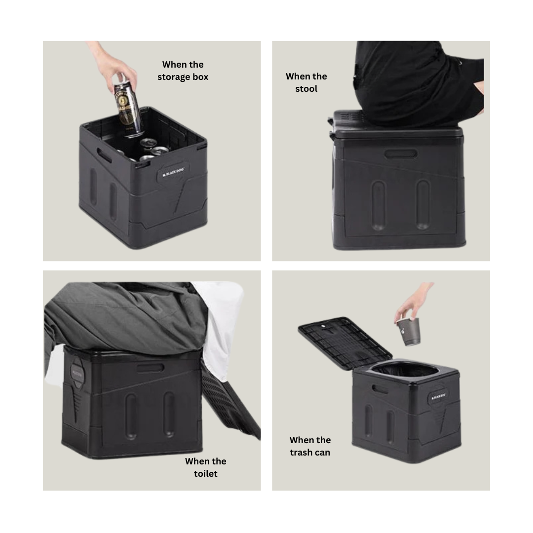 BLACKDOG Multipurpose Storage Box Portable Toilet