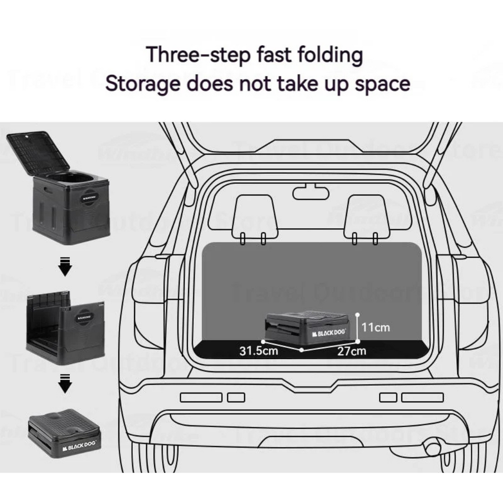 BLACKDOG Multipurpose Storage Box Portable Toilet