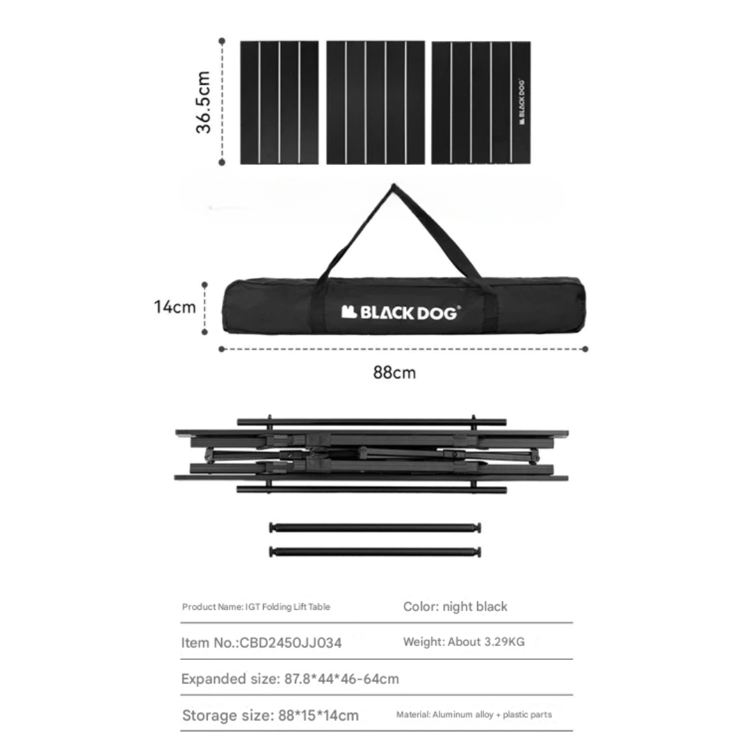 BLACKDOG IGT Folding Camping BBQ Table