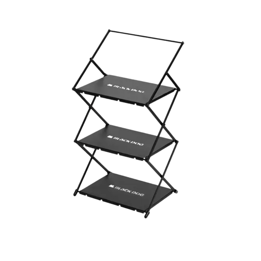 BLACKDOG 3 Tier Metal Rack Aluminum Folding Shelf