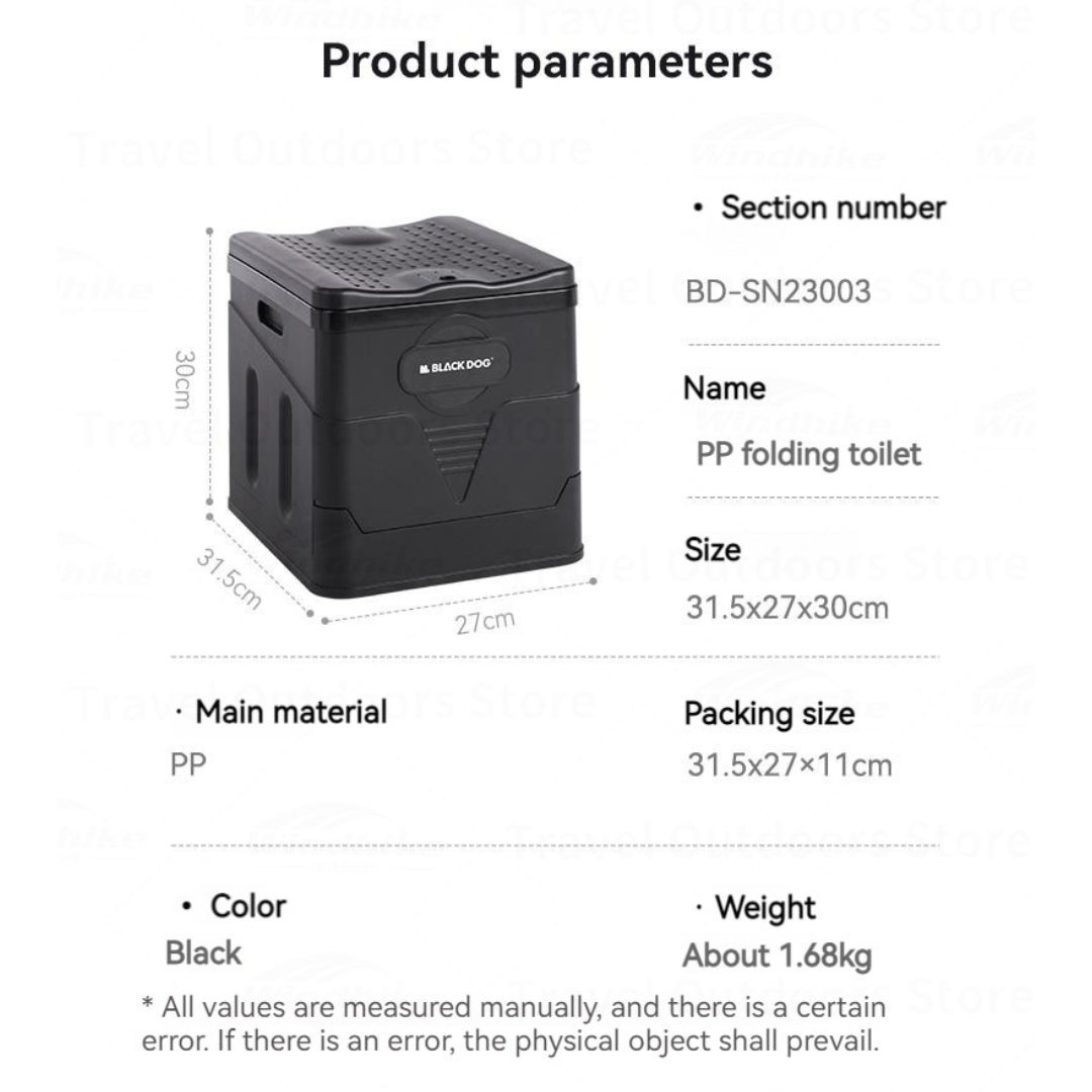 BLACKDOG Multipurpose Storage Box Portable Toilet