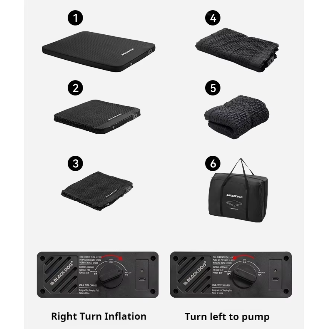 BLACKDOG Auto Inflate Cloud Sponge Bed 2P