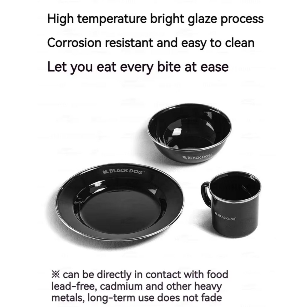 BLACKDOG Thickened Enamel Plate